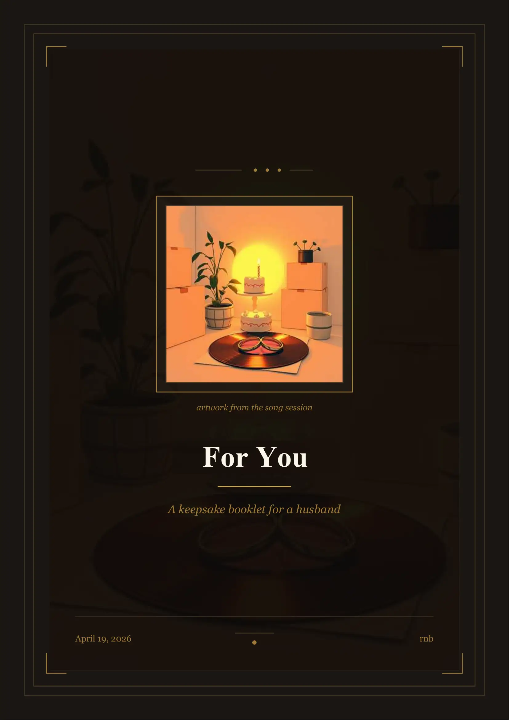 Printable Lyrics Booklet cover preview