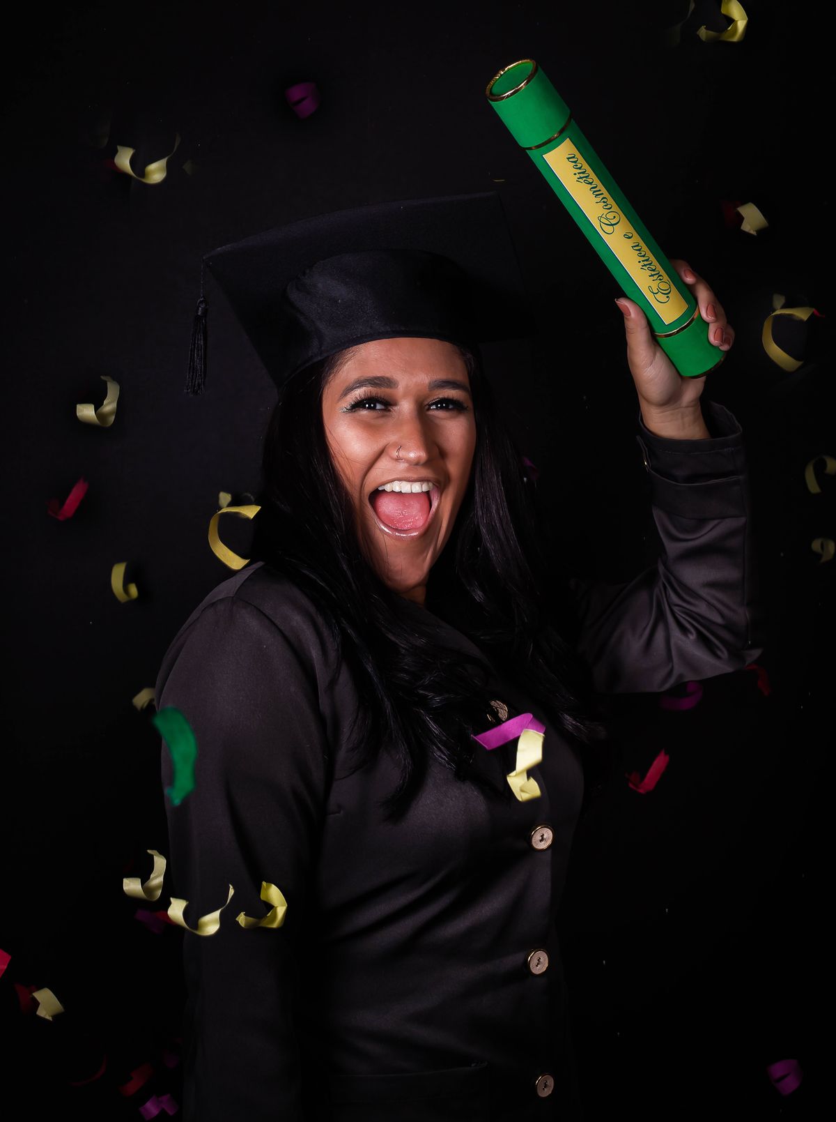Woman who received a custom graduation song
